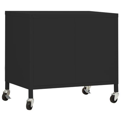 vidaXL Sandėliavimo spintelė, juodos spalvos, 60x35x56cm, plienas