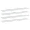 vidaXL Knygų lentynos plok&scaron;tės, 4vnt., baltos, 100x20x1,5cm, MDP