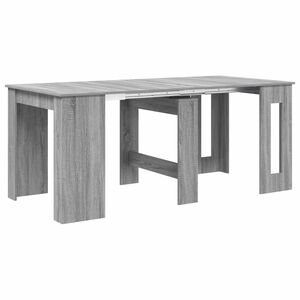 vidaXL Valgomojo stalas 180 x 85 x 75 cm Apdirbta mediena Pilka Sonoma