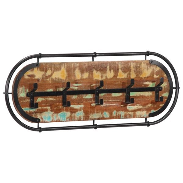 vidaXL Prie sienos montuojama paltų kabykla su 5 kabliukais, perdirbta