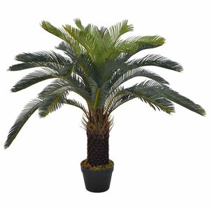 vidaXL Dirbtinis paprastasis cikas su vazonu, žalias, 90 cm