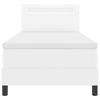 vidaXL Kiemas lova su čiužiniu Balta 100 x 200 cm Dirbtinė oda