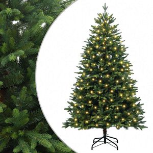 vidaXL Dirbtinė Sulankstoma Kalėdų Eglutė 120 cm 150 LED &Scaron;ilta balta
