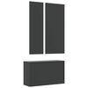 vidaXL 3-1 Batų spintelės komplektas, juodas, apdirbta mediena