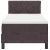 vidaXL Kiemas lova su čiužiniu Tamsiai rudas 80 x 200 cm audinys