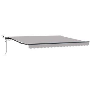 vidaXL I&scaron;traukiama markizė &Scaron;viesiai pilka 400 &times; 350 cm Poliesteris