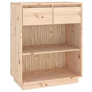 vidaXL Konsolinė spintelė, 60x34x75cm, pu&scaron;ies medienos masyvas