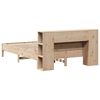 vidaXL Lova su knygų spinta be čiužinio, 120x200cm, pušies masyvas