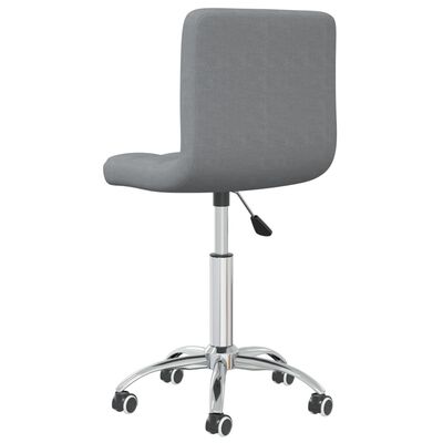 vidaXL Pasukama biuro kėdė, šviesiai pilkos spalvos, audinys