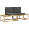 vidaXL Lauko sofos komplektas 2 pcs Balta ir antracito Poliesteris