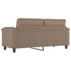 vidaXL Dvivietė sofa, kapučino spalvos, 140cm, dirbtinė oda