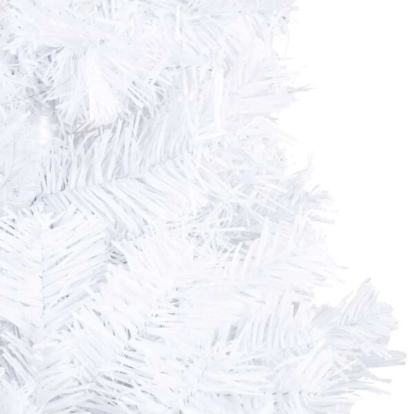 vidaXL Dirbtinė ap&scaron;viesta Kalėdų eglutė su žaisliukais, balta, 240cm