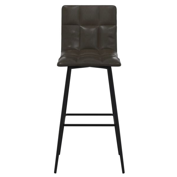 vidaXL Baro taburetė, pilkos spalvos, dirbtinė oda