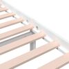 vidaXL Lovos rėmas, baltos spalvos, 200x200cm, medienos masyvas