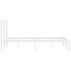 vidaXL Metalinis lovos rėmas su galvūgaliu, baltos spalvos, 140x190cm