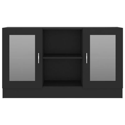 vidaXL Vitrininė spintelė, juodos spalvos, 120x30,5x70cm, MDP