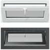 vidaXL Požeminio lango RISOR 90 x 40 cm PVC ir skaidrus, lygus stiklas