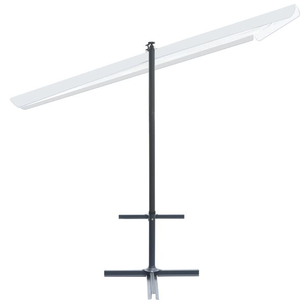 vidaXL Pavėsinė pakreipiamu stumdomu stogu, kreminė, 350x253x196cm