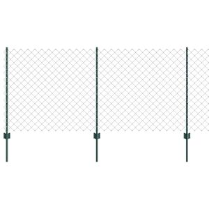 vidaXL Grandininės tvoros su stulpeliu 25 x 1 m Galvanizuotas plienas