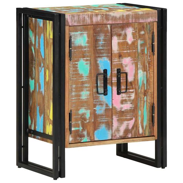 vidaXL Batu skrynia Įvairiaspalvis Perdirbtos medienos masyvas