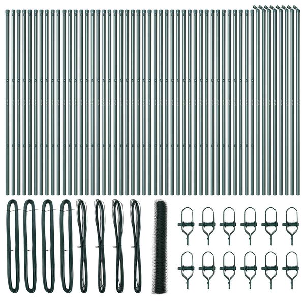 vidaXL Tvorelės stulpas Žalia 100 x 1,2 m (36 mm tinklelis)