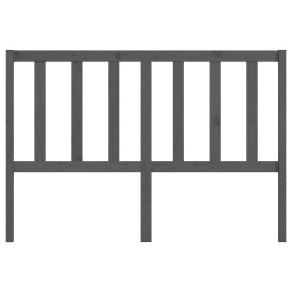 vidaXL Lovos galvūgalis, pilkas, 166x4x100cm, pušies medienos masyvas