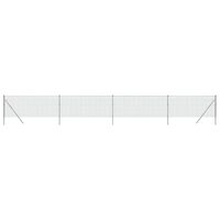 vidaXL Tinklinė tvora, sidabrinės spalvos, 0,8x10m
