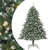 vidaXL Dirbtinė Kalėdų eglutė Žalia 210 cm PVC, plastikas ir plienas