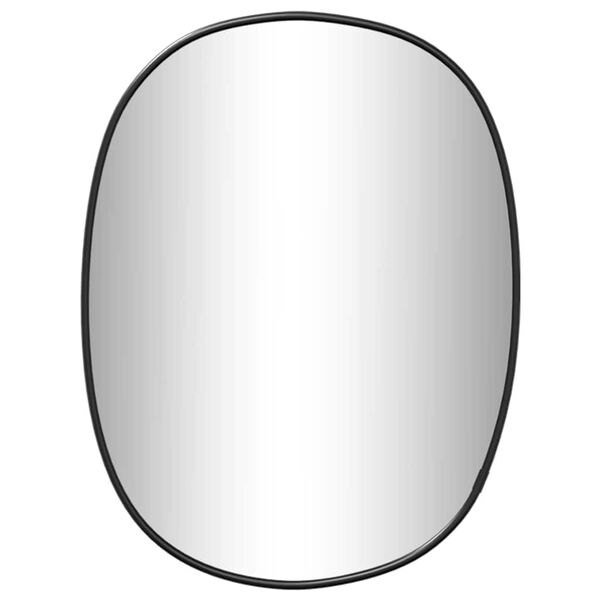 vidaXL Sieninis veidrodis, juodos spalvos, 30x25cm