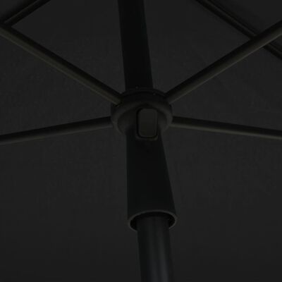 vidaXL Sodo skėtis nuo saulės su stulpu, antracito spalvos, 210x140cm