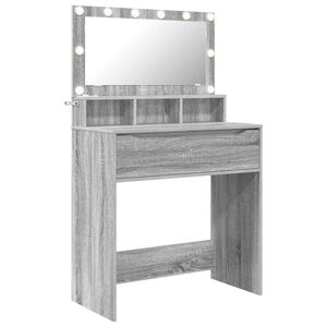 vidaXL Miegamojo persirengimo stalai Pilkas Sonoma 80 x 39,6 x 135 cm