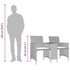 vidaXL Dvivietė sodo sofa su staliuku/taburetėmis, ruda, poliratanas