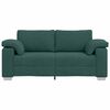 vidaXL Sofa 140cm Tamsiai žalia audinys