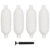 vidaXL Valties bortų apsaugos, 4vnt., baltos spalvos, 58,5x16,5cm, PVC