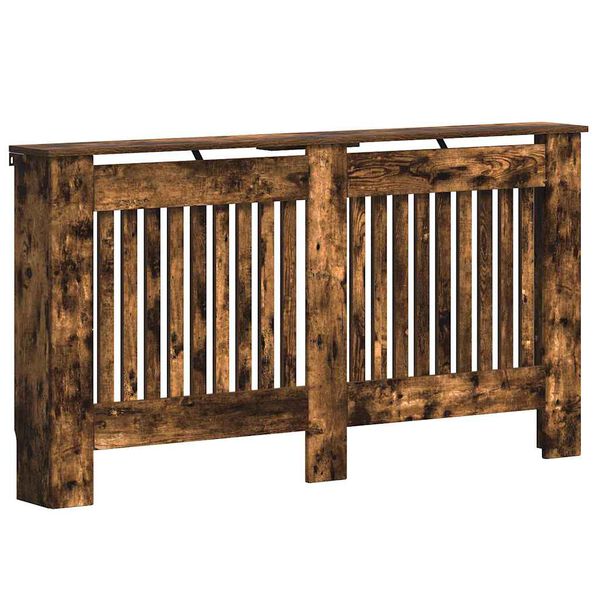 vidaXL Radiatoriaus dangtis Rūkyta ąžuolas 152 x 19 x 81,5 cm