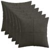 vidaXL Pagalvėlės užvalkalas 6 vnt. ALMELO Antracito 30 x 30 cm