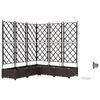 vidaXL Sodo vazonas 5 pcs Ruda 120 x 120 x 126 cm Plastmasė