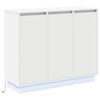 vidaXL LED Bufetas Balta 90 x 32 x 75 cm Apdirbta mediena