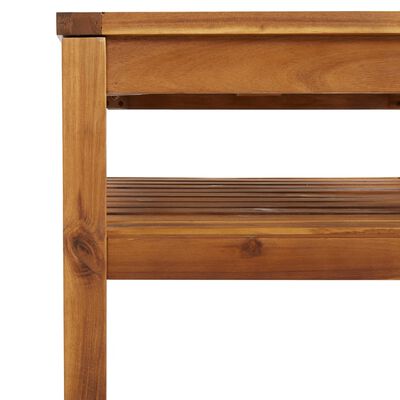 vidaXL Kavos staliukas, 65x65x35cm, akacijos medienos masyvas
