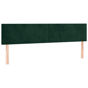 vidaXL Galvūgaliai, tamsiai žali, 180x5x78/88 cm, aksominiai