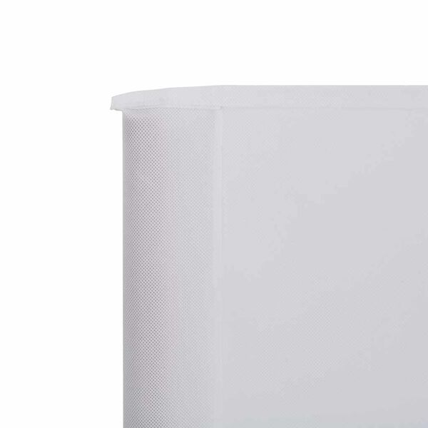 vidaXL Uždanga nuo vėjo, 5 plok&scaron;tės, smėlio balta, 600x80cm, audinys