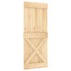 vidaXL Slankios durys NARVIK Natūrali ir juoda 85 x 210 cm (213,5 cm)
