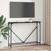 vidaXL Konsolinis stalas Juodas ąžuolas 102 x 23 x 75 cm
