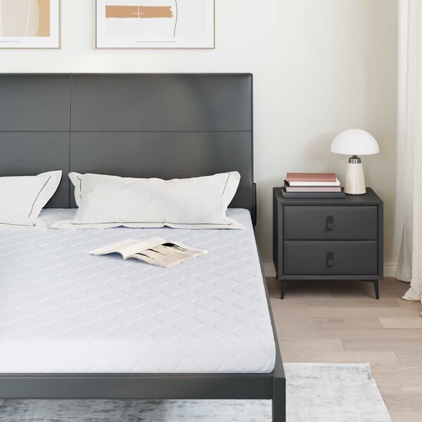 vidaXL Čiužinys Balta 200 x 200 cm Žakardinis audinys