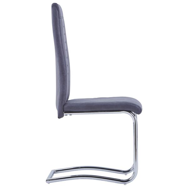 vidaXL Gembinės valgomojo kėdės, 2vnt., pilkos, dirbtinė versta oda