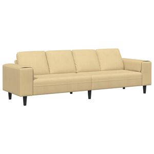 vidaXL Sofa Pilkai žalia 250 x 77 x 76 cm Kordūrinis audinys