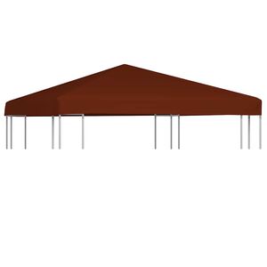 vidaXL Vir&scaron;utinis pavėsinės uždangalas, terakota, 3x3m, 310 g/m&sup2;