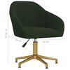 vidaXL Pasukamos valgomojo kėdės, 2vnt., tamsiai žalios, aksomas
