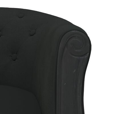 vidaXL Valgomojo kėdė, juodos spalvos, aksomas