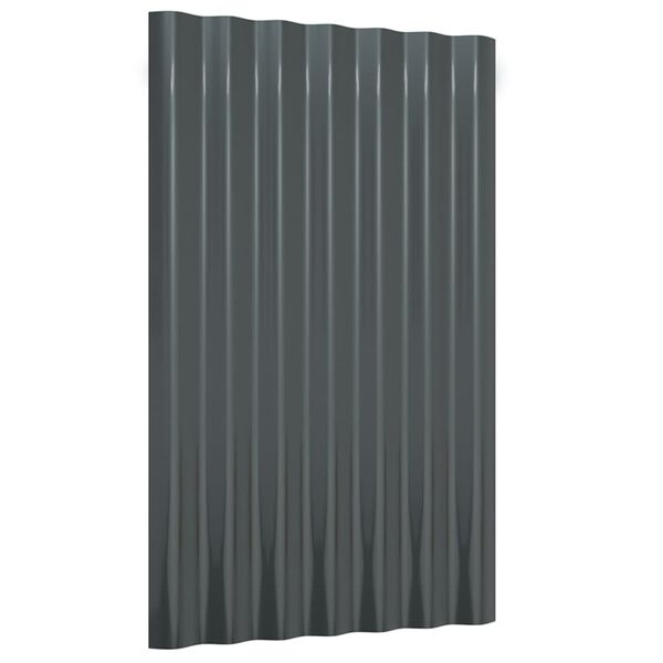 vidaXL Stogo plok&scaron;tės, 36vnt., antracito, 60x36cm, cinkuotas plienas